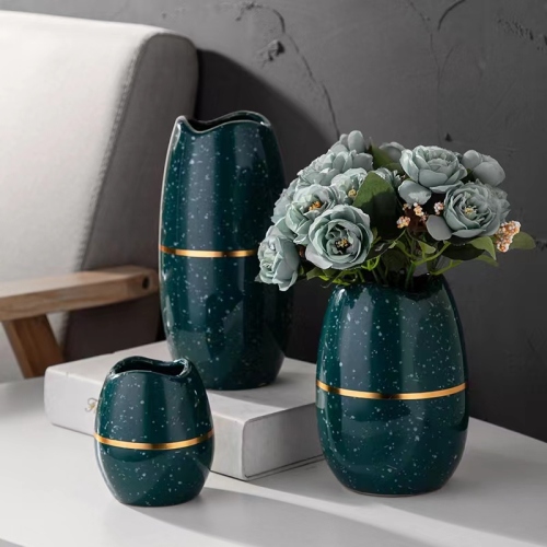 Creative Ceramic Vase Home Decorations Office Desk Surface Panel Dried Flowers Boutique Vase Ornaments