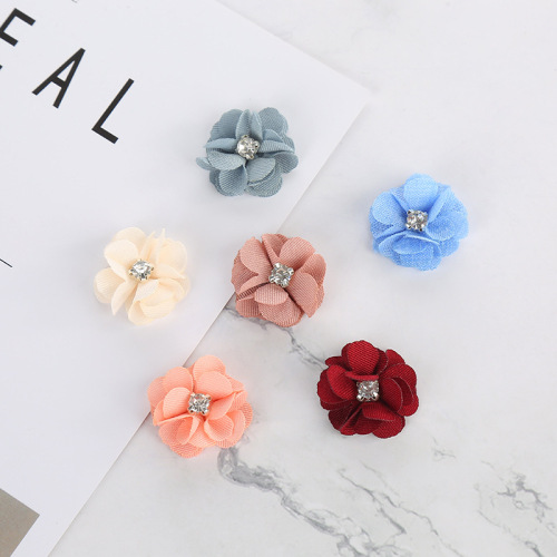 korean new diamond small flower hair rope headdress material diy decoration flower accessories clothing accessories wholesale