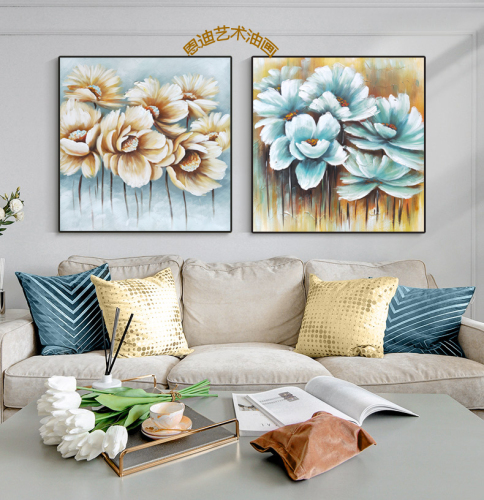 flower series pure oil painting factory direct original handmade living room oil painting decoration