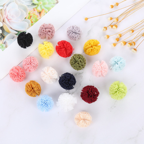 clothing korean style home textile wedding accessories bags clothing crafts flower multi-color decorations mesh ball wholesale