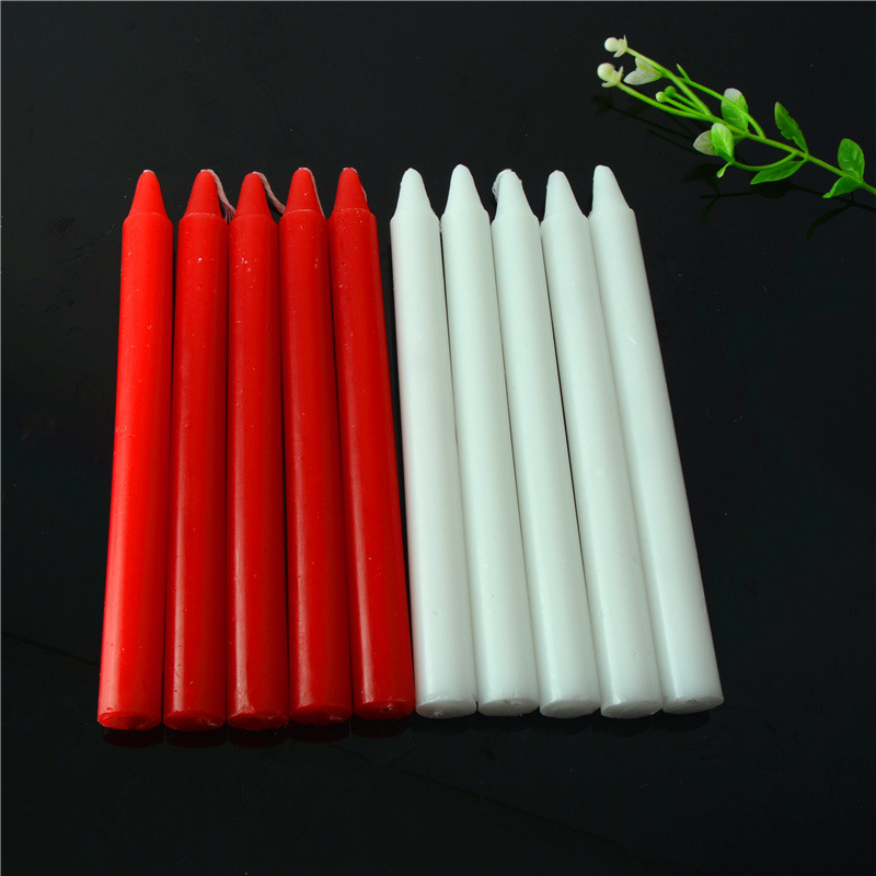 Red and White Candle Household Lighting Candle Daily Ordinary Candle Smoke-Free Birthday Romantic We