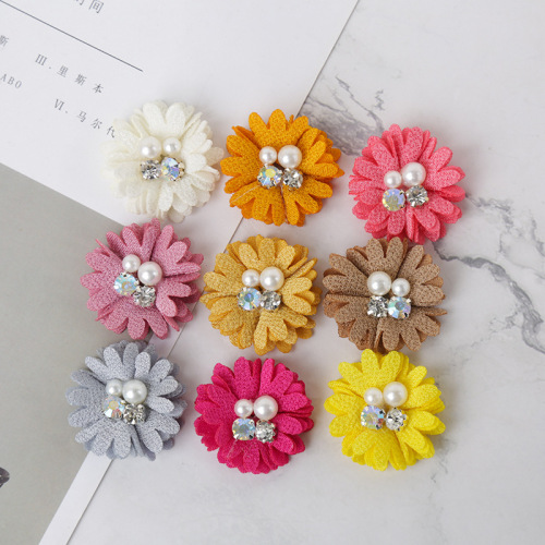 2020 korean style new small chrysanthemum accessories diy decorative flower small accessories factory direct clothing flower accessories