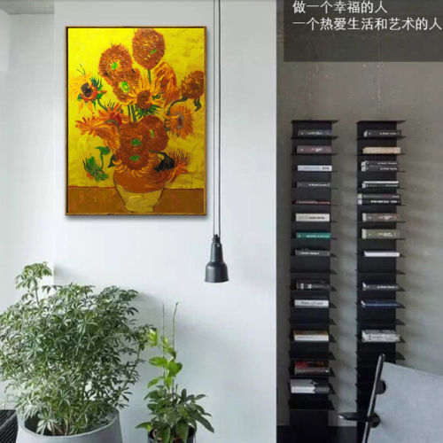 Pure Oil Painting Factory Direct Manual Oil Painting Hotel Decorative Painting Sunflower