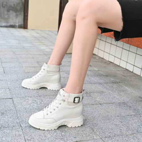 new women‘s ankle boots casual shoes black and white all-matching shoes