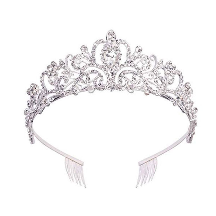 Hot Sale Bright Crystal Bridal Wedding Updo Hair Crown Headdress Hair Accessories Ball Crown Perform
