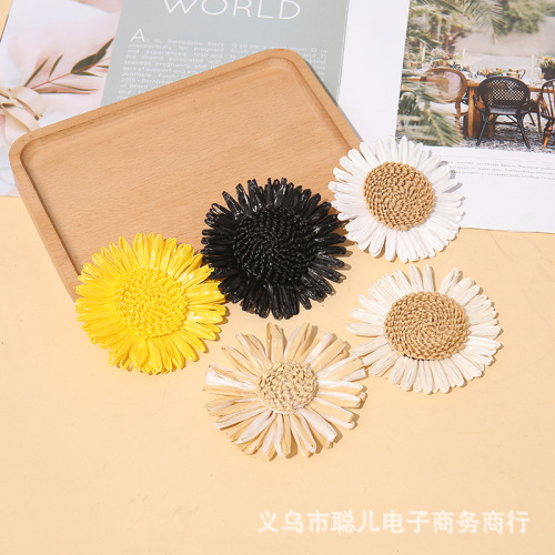 Popular Small Daisy Flower Sunflower Shoe Ornament New Women‘s Slippers Sandals Accessories Hat Shoes Material Shoe Buckle