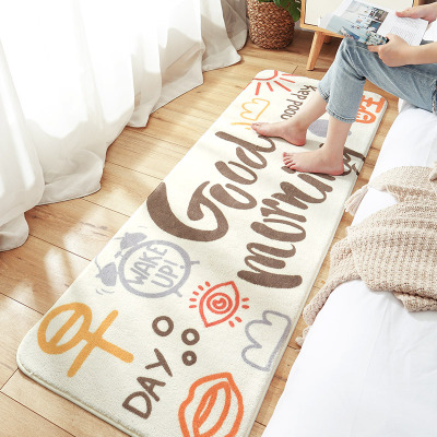One Piece Dropshipping Ins Lambswool Bedside Bedroom Carpet Living Room Floor Mat Simple Thickened Sofa Non-Slip Mat