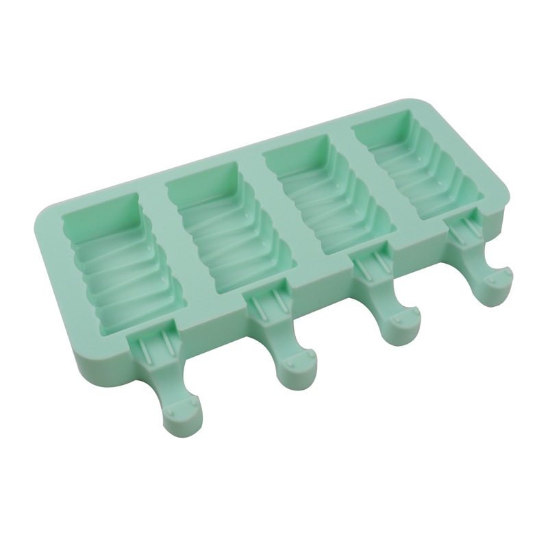 雪糕硅胶模具 4连波浪冰淇淋冰棒模具积木自制冰棒模DIY棒冰模具