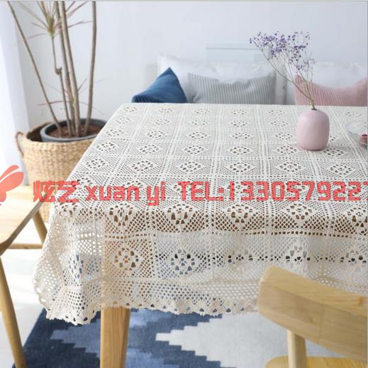 Cotton Handmade Crochet Tablecloth纯棉手工钩针台布 网红桌布