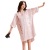 Yao Ting Satin Chiffon Pajamas Women's Summer V-neck Loose Large Shirt Dress Printed Cartoon Nightdress Women's Collection