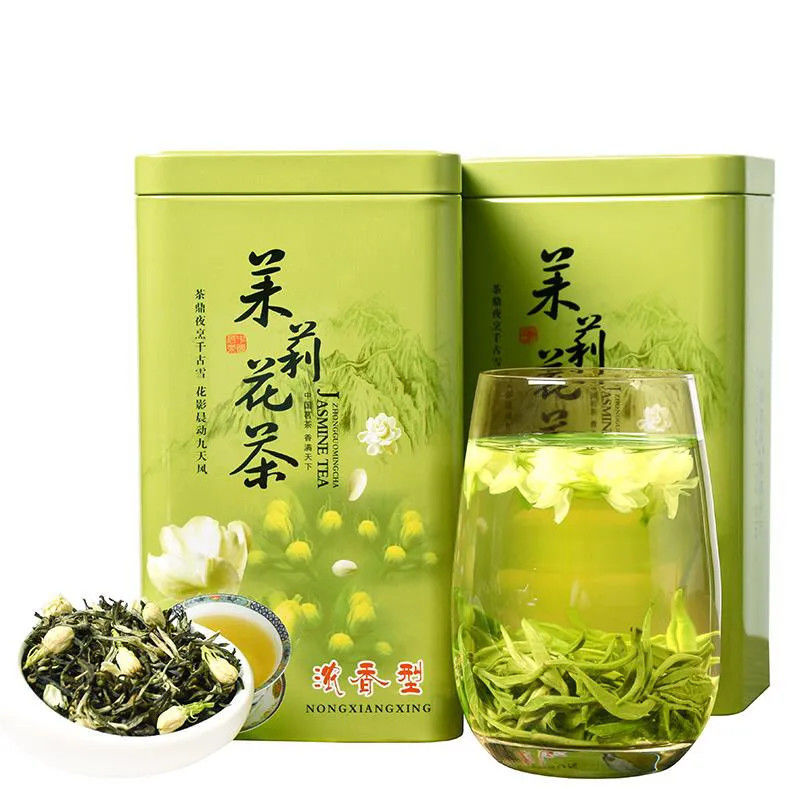 2021新茶绿茶茉莉花茶浓香型散装罐装批发飘雪茉莉花茶王多规格