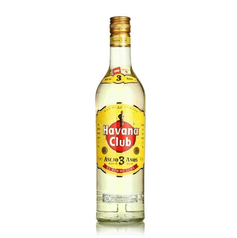 古巴哈瓦那 赫凡娜俱乐部3年朗姆酒750ml 40￥vol Havana Club