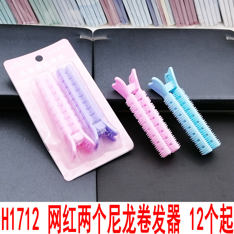 H1712  两个尼龙卷发器   工具 义乌2元店 两元店 赠品