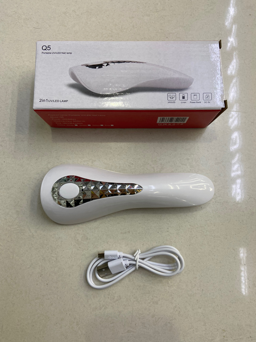 美甲灯跨境便携式甲油胶光疗灯充电款迷你小型指甲烤灯