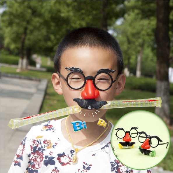 Big Blowouts Blowing Nose Glasses Blowouts Toy Funny Blowing Beard Staring Eyes Adult Whistle Childr