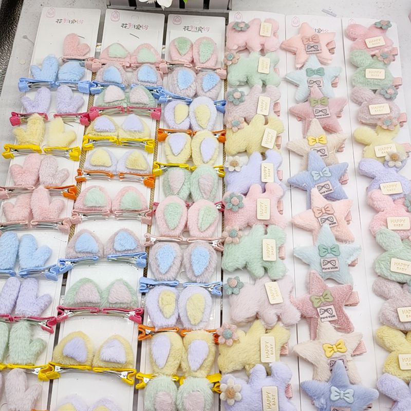 儿童发饰女童兔耳朵立体发夹宝宝可爱公主夹子韩版小女孩发卡头饰