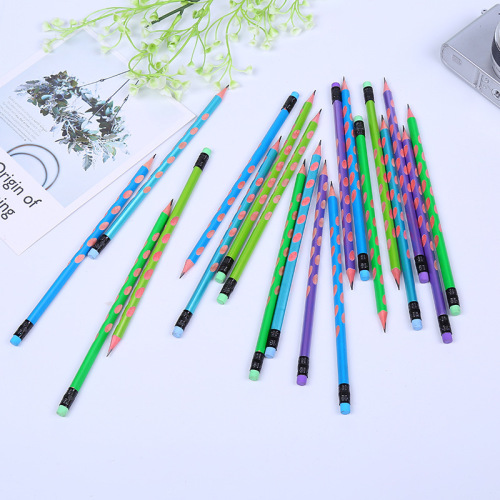 Correct Grip Position Groove Pencil HB Pencil Student Exam Pens for Writing Letters Children Groove Pencil Stationery Wholesale