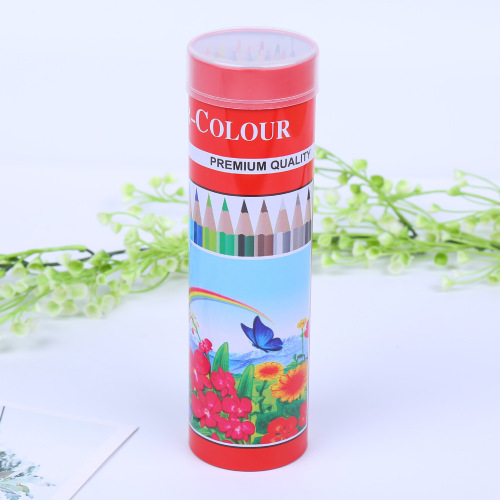 36 Color Pencil Iron Barrel Packaging Elementary School Student Painting Graffiti Pencil Art Sketch Supplies Factory Wholesale