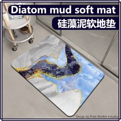 Absorbent Soft Diatom mud  Floor Mat Bathroom Entrance Mat Bathroom Mats Quick-Drying Non-Slip Toilet Carpet Mat