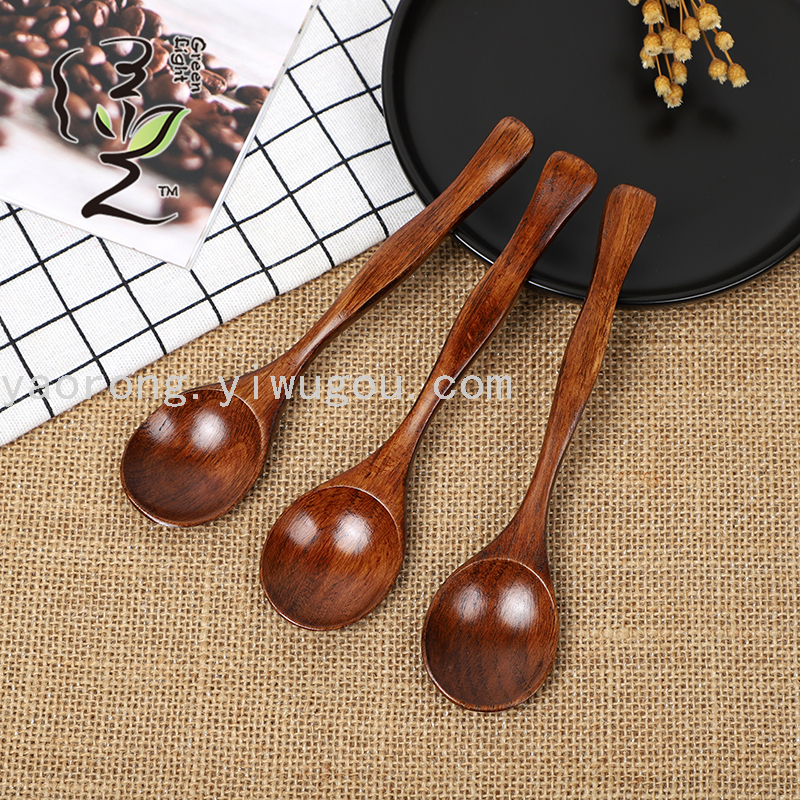 异形中圆匙  调羹16*4CM 木汤匙 调羹蜂蜜匙 家用料理勺 咖啡勺