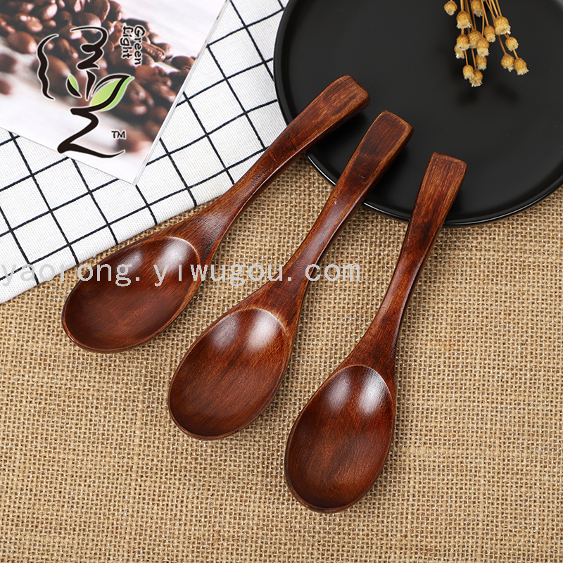 仿陶瓷 调羹17*4CM 木汤匙 调羹蜂蜜匙 家用料理勺 咖啡勺