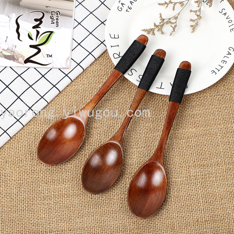 绑线仿不锈钢匙  调羹18*34CM 调羹蜂蜜匙 家用料理勺 咖啡勺