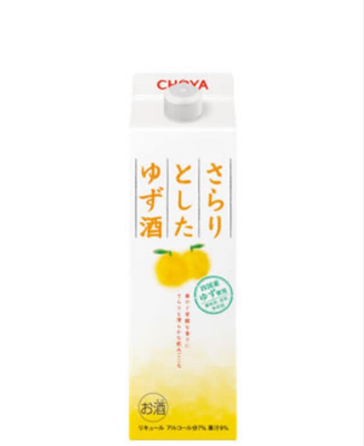日本大阪蝶矢爽口柚子配制酒 1L 纸盒装 7%vol CHOYA