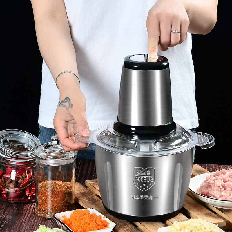 多功能小型绞肉机家用不锈钢电动碎肉机搅菜器搅蒜蓉搅辣椒机礼品