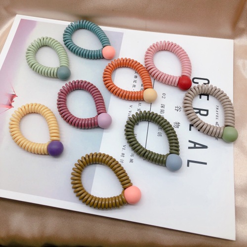 2023 south korea dongdaemun hot selling product horse cartoon colorful beads phone line hair ring large ins rubber band hair band wholesale