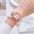 Hot Selling Small Square Watch Boxed Fashion Diamond-Embedded Women's Quartz Watch Bracelet Fashion Combination Set