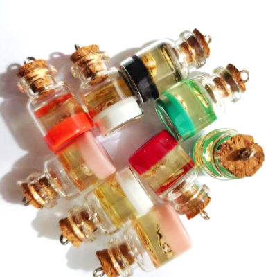 New DIY Synthetic Resin Glass Bottle Drift Bottle Pendant Earrings Necklace Keychain Pendant Foreign Trade Supply