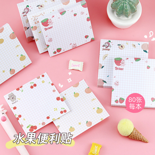 ins japanese and korean cartoon creative sticky note cute fruit note note note signature book student note note note note note note