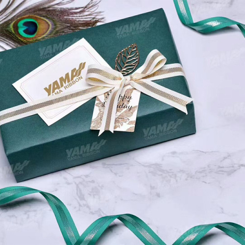 gold and silver onion thread belt packaging diy ribbon bow cake polyester ribbon gift box ribbon spot wholesale