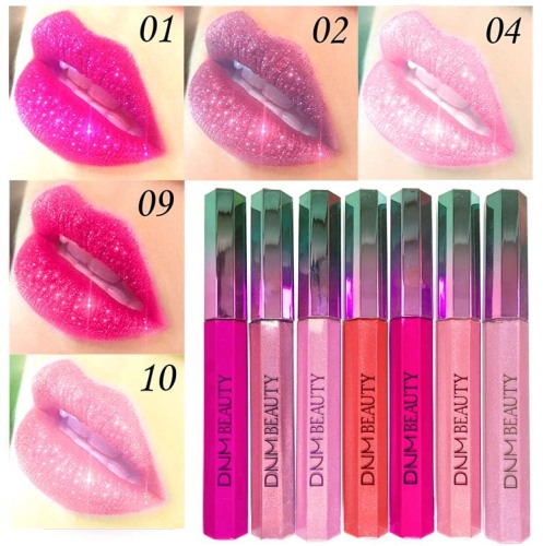 Dnm Diamond Magic Color Chameleon Metal Pearl Lip Gloss Lipstick Wish Foreign Trade New Product Best-Selling Foreign Trade Exclusive