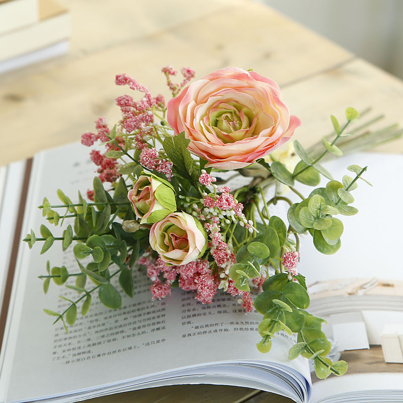Wedding Bouquet Holder Artificial Flower Dew Lotus Starry Sky Beam Fake Flower Furnishings Shooting 