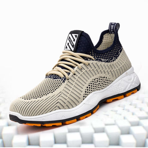wholesale men‘s fashion shoes flyknit breathable casual running shoes student mesh sneakers men‘s shoes autumn and winter