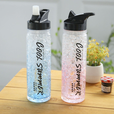 fashion cartoon mermaid summer cold drink ice cup double-layer milk cup internet celebrity simple drinking cup factory direct