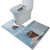 Ocean World Diamondmax Velvet Toilet Set Three-Piece Set Bathroom Non-Slip Floor Mat Bedroom Carpet Cross-Border Amazon