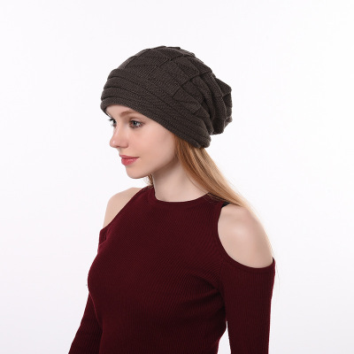2021 European and American Autumn and Winter New Triangle Knitted Hat Cute Sweet Warm Hat Fashion Sleeve Cap Wholesale