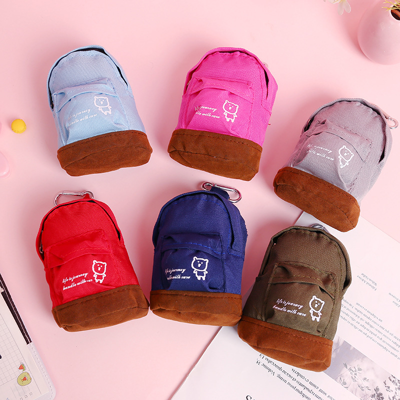 Yilan Factory Direct Sales Korean Coin Purse Cute Bear Oxford Cloth Mini Schoolbag Creative Wallet K