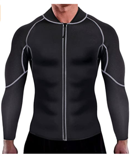 Men‘s Sauna Suit Neoprene Slim Jacket Workout Clothes Muscle Training Sauna Suit Sports Undershirt