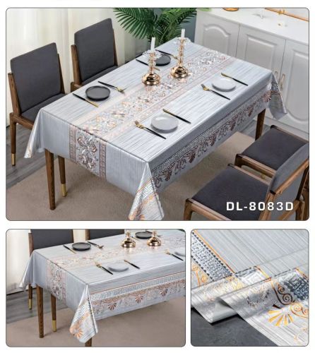 light luxury table cloth waterproof oil-proof disposable pvc european and american hotel tablecloth party light luxury tablecloth