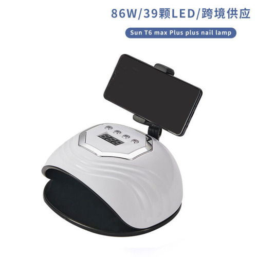 New Nail Phototherapy Lamp 86W with Mobile Phone Bracket Nail Lamp Uvled Dual Light Source Nail Baking Lamp
