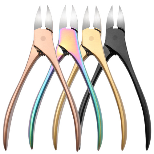 End Bent Nose Plier Inlay Nail Nail Groove Thick Nail Special Purpose Clipper New Titanium Plating Process
