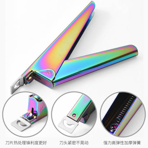 Manicure Slot-Type Clipper U-Shaped Nail Scissors Fake Nails Nail Clippers Color Stainless Steel Nail Clippers