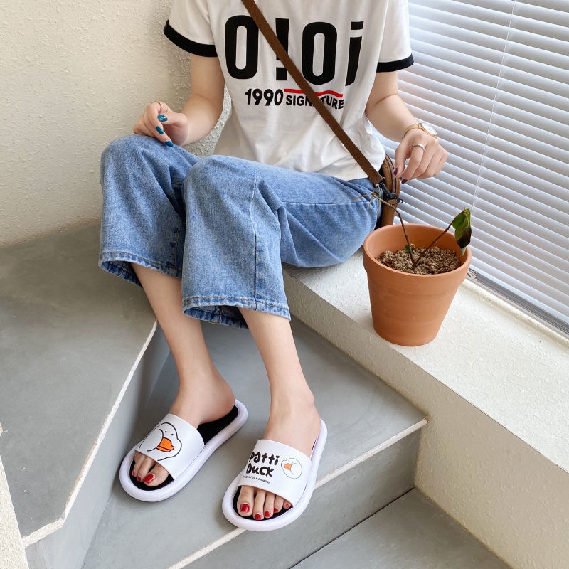 ins潮流拖鞋男夏季韩版学生外穿网红时尚男式凉拖鞋女情侣一字拖