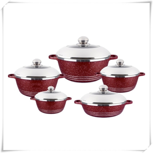 non-stick 10-piece set of aluminum pot household kitchenware soup pot stew pot non-stick pan kitchen supplies wholesale from stock