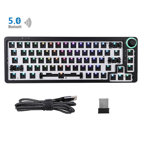 Tm680/Lk67 Keyboard Customized DIY Knob Bluetooth Mechanical keyboard Kit Hot Plug Axis RGB Macro Drive