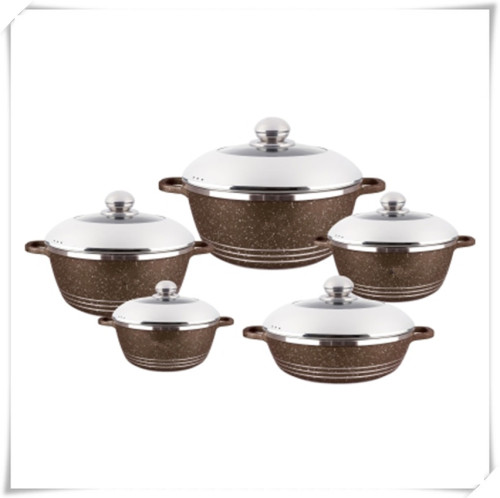 die-casting aluminum pot kitchenware 10-piece set household pot kitchenware non-stick pot set spot supply kitchen supplies wholesale