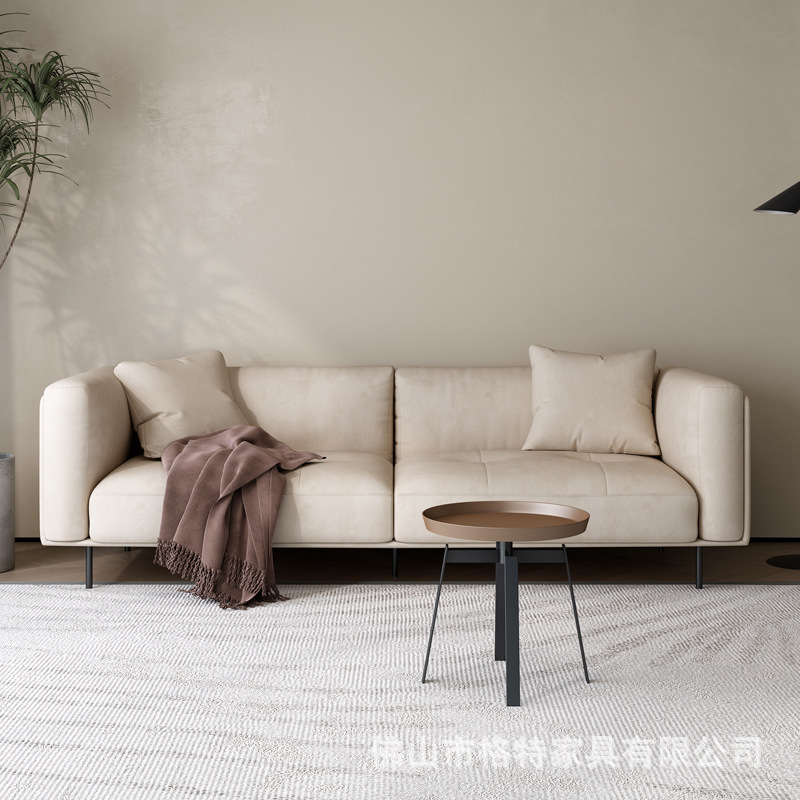 北欧表情家具科技布沙发小户型客厅双人意式极简轻奢组合布艺沙发